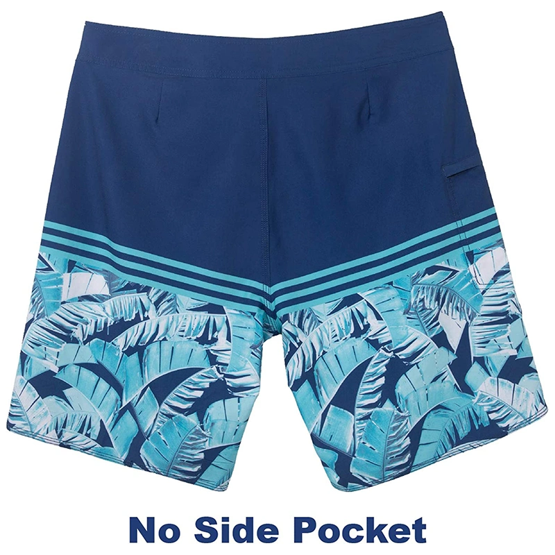 Factory OEM Custom Design Lightweight Quick Dry Mens Summer Beach Swim Surf Board Shorts with Drawstring Closure