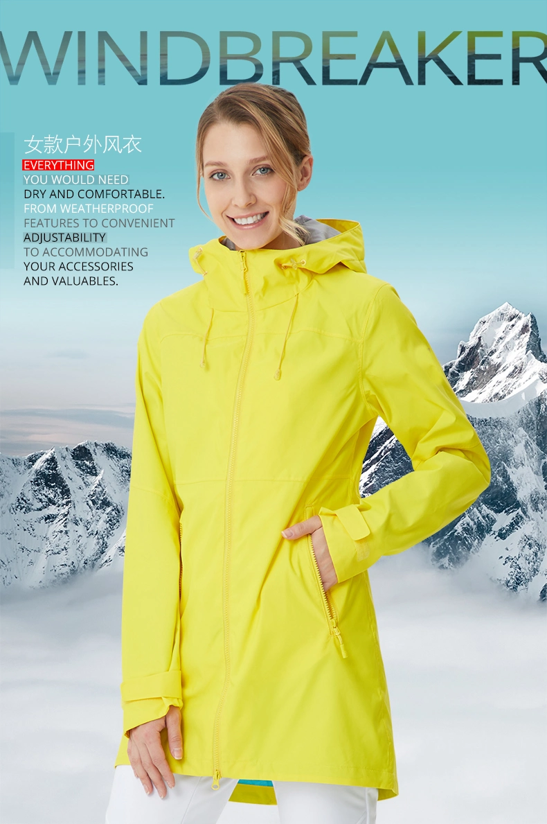 Custom Hight Quality Outdoor Camping Waterproof Windbreaker Jacket for Women